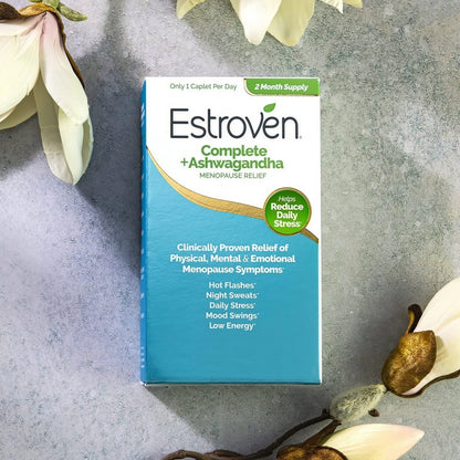 Estroven Complete + Ashwagandha Menopause Relief Supplement for 2 Pack